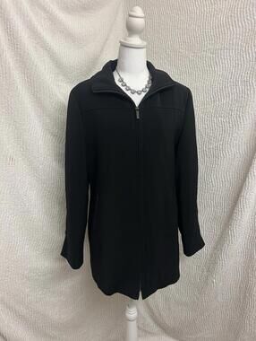 Calvin Klein Women’s Medium Black Heavy Winter Coat Zip Up Jacket Fall